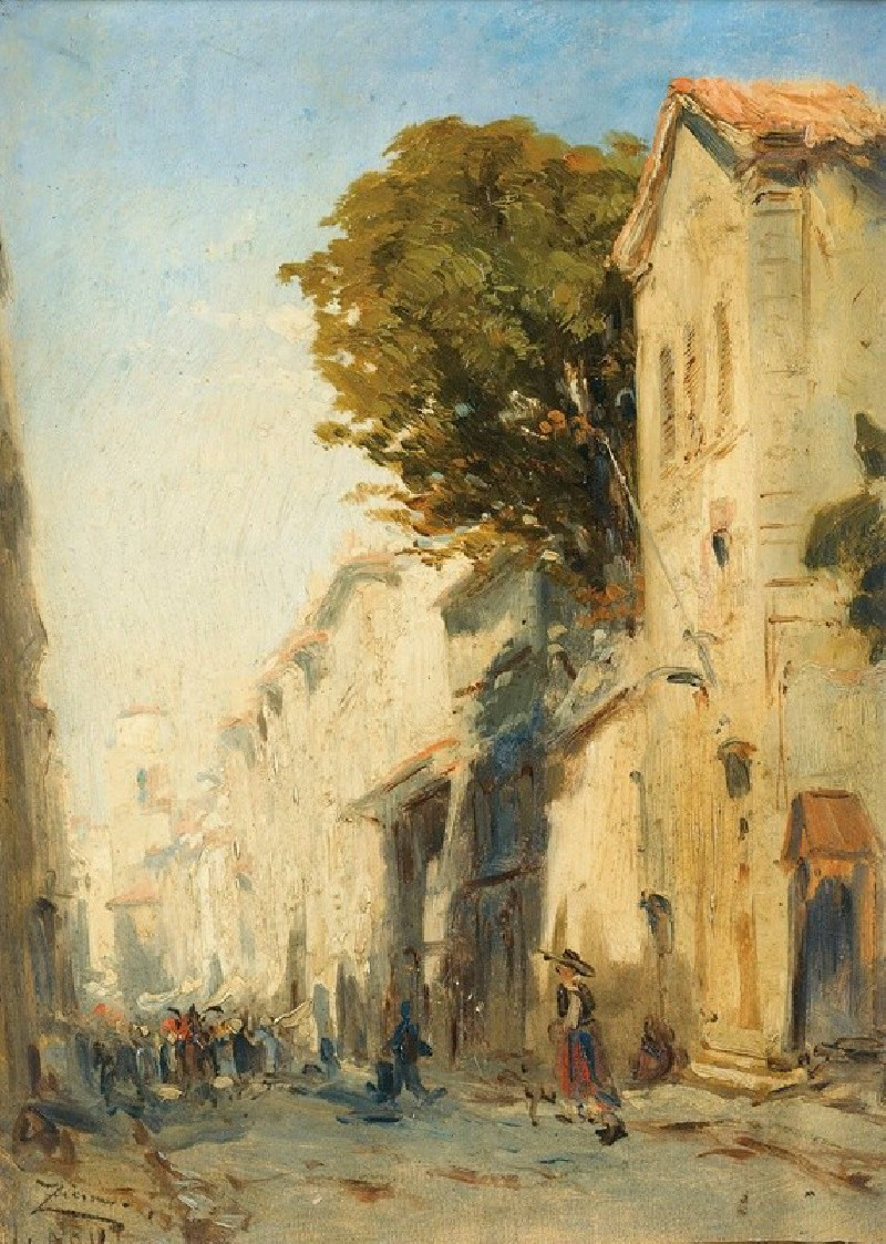 A street in Martigues reproduction of painting by Félix Ziem. ALL GICLEE PRINTS