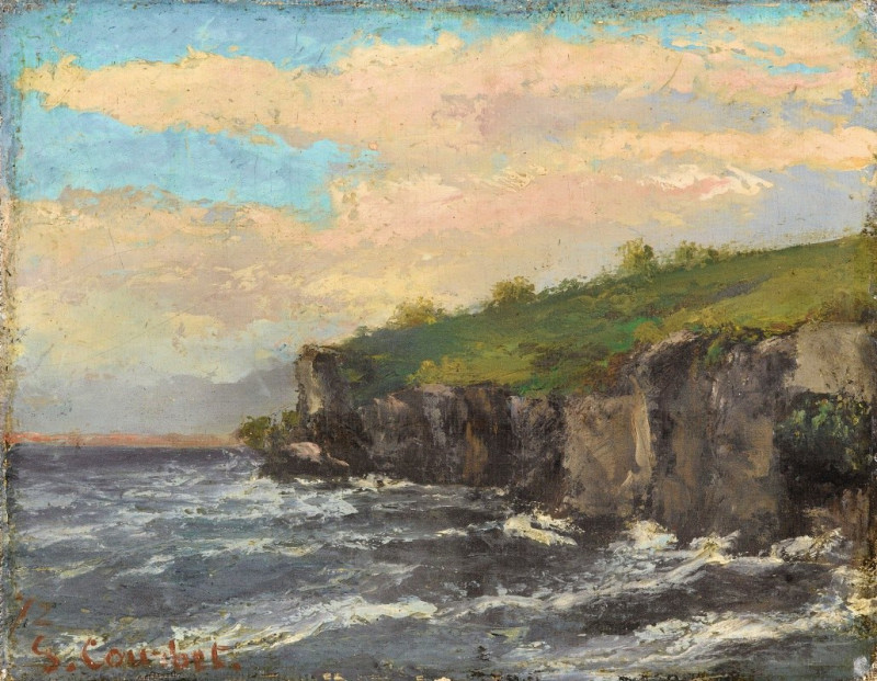 Gustave Courbet reprodukcija Cliff By The Water, VISOS REPRODUKCIJOS , paveikslai, reprodukcijos internetu