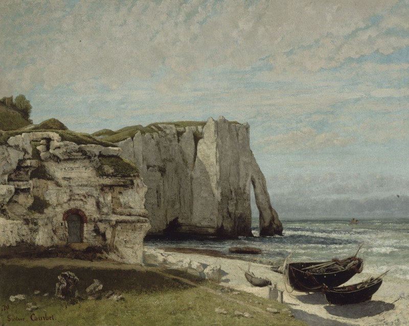 The Etretat Cliffs after the Storm (1870) reproduction of painting by Gustave Courbet. ALL GICLEE PRINTS