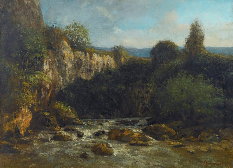 Gustave Courbet reprodukcija Les Gorges De La Loue, VISOS REPRODUKCIJOS , paveikslai, reprodukcijos internetu