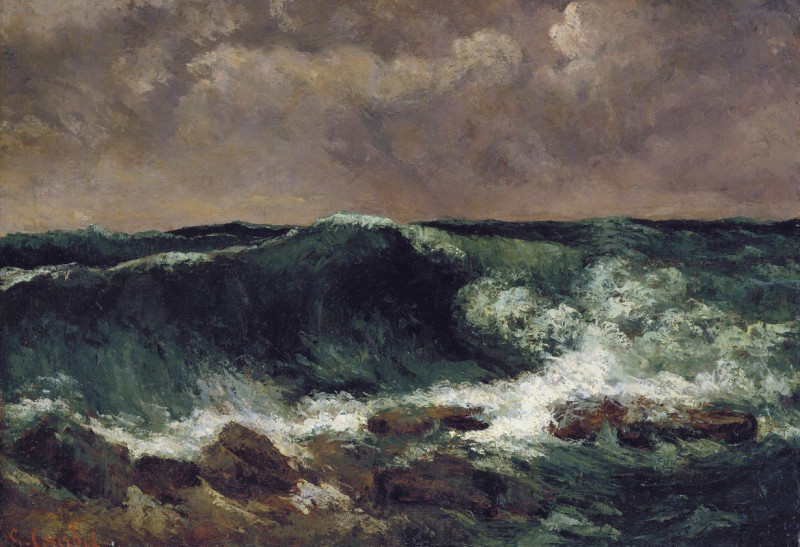 The Wave (1869) reproduction of painting by Gustave Courbet. ALL GICLEE PRINTS