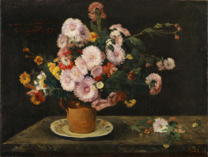 Bouquet Of Asters (1859) reproduction of painting by Gustave Courbet. ALL GICLEE PRINTS