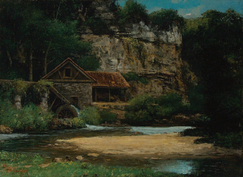 Le Moulin (1874) reproduction of painting by Gustave Courbet. ALL GICLEE PRINTS