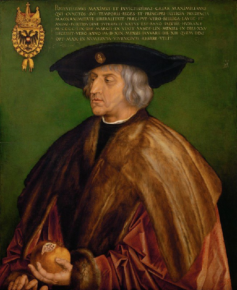 Portrait Of Maximilian I reproduction of painting by Albrecht Durer. ALL GICLEE PRINTS