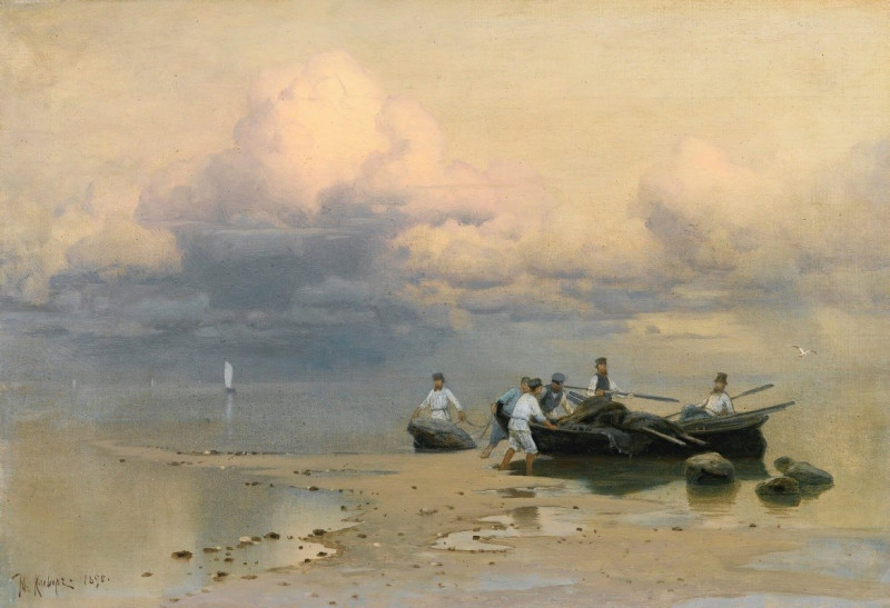 The Fishermen’S Return (1890) reproduction of painting by Julius Sergius Klever. ALL GICLEE PRINTS