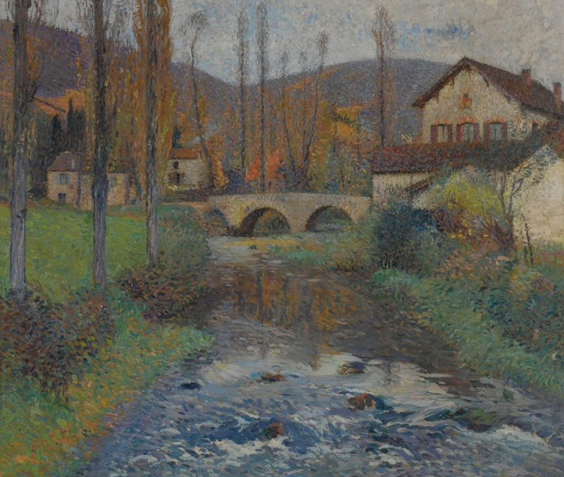 Le Pont du Labastide-du-Vert (ca 1900-1905) reproduction of painting by Henri Martin. ALL GICLEE PRINTS