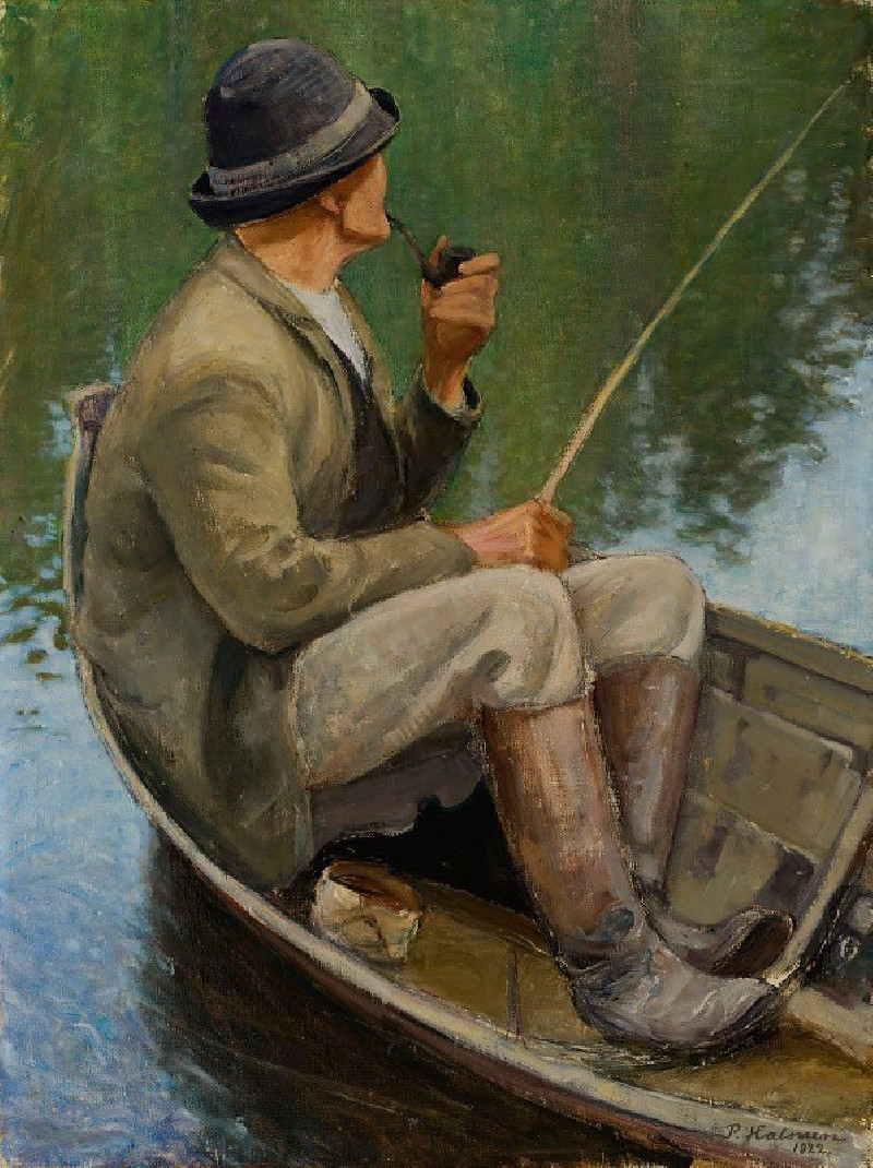 Man Fishing (1922) reproduction of painting by Pekka Halonen. ALL GICLEE PRINTS