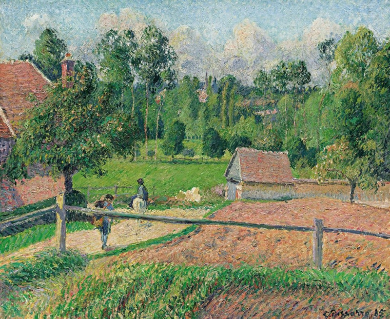 La Maison Delafolie À Eragny (1885) reproduction of painting by Camille Pissarro. ALL GICLEE PRINTS