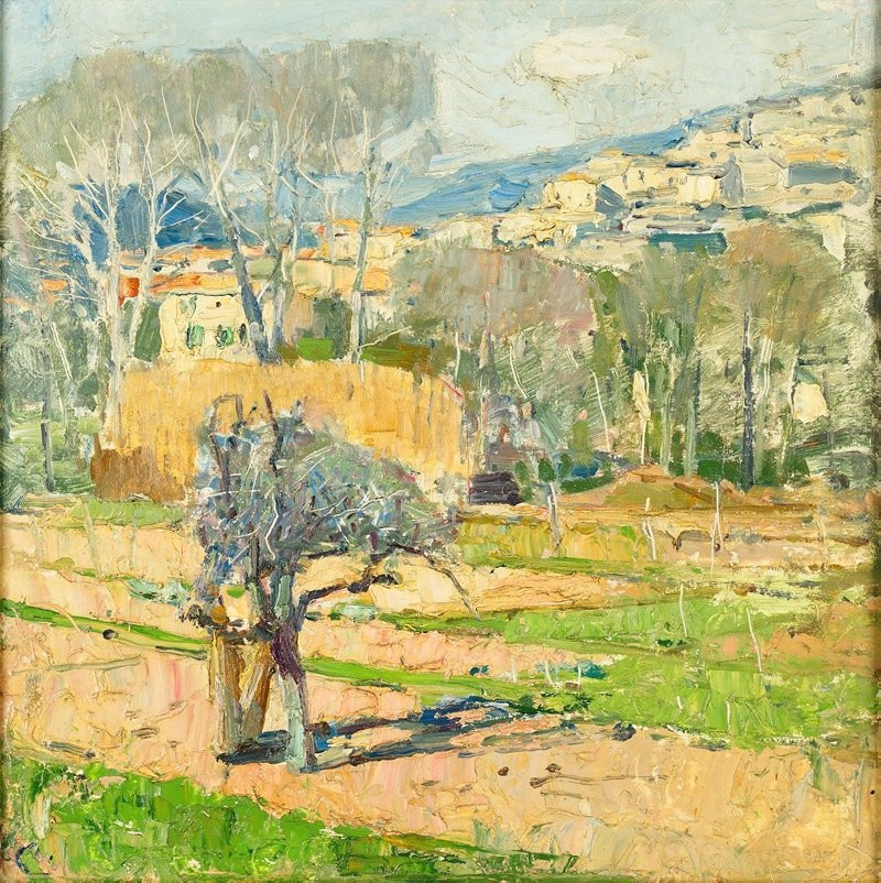 Cagnes (1934) reproduction of painting by Carl Moll. ALL GICLEE PRINTS