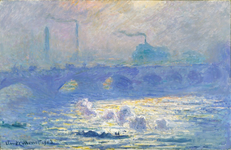 Waterloo Bridge (1903) reproduction of painting by Oscar-Claude Monet. ALL GICLEE PRINTS