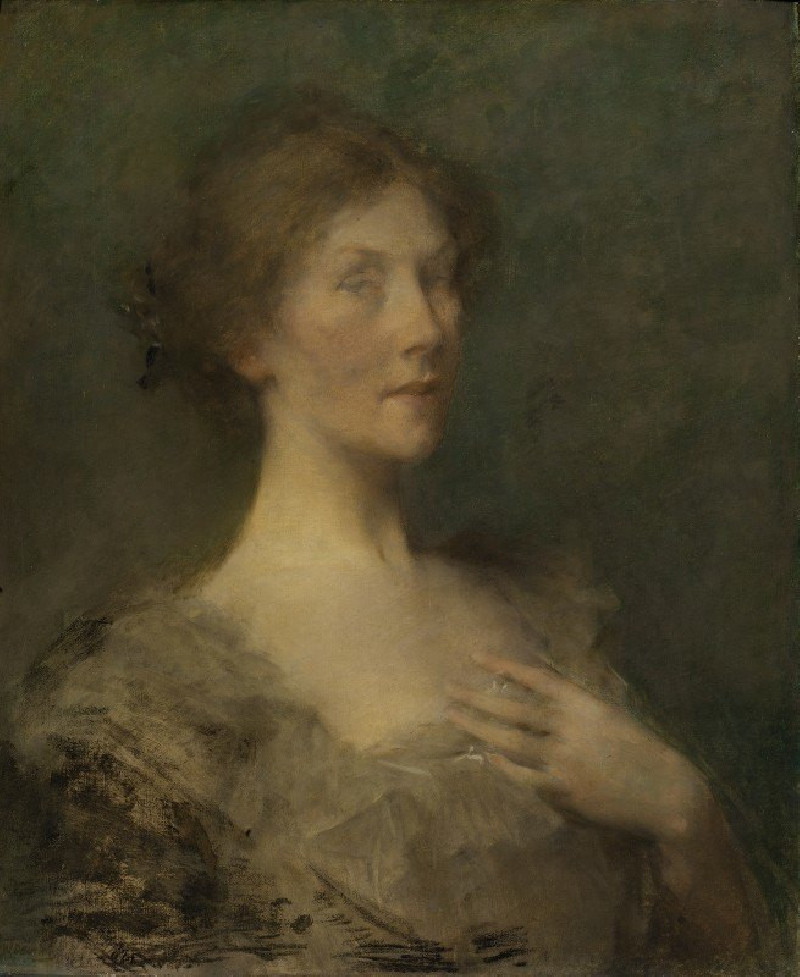 Portrait of a Lady (ca. 1895) reproduction of painting by Thomas Wilmer Dewing. ALL GICLEE PRINTS