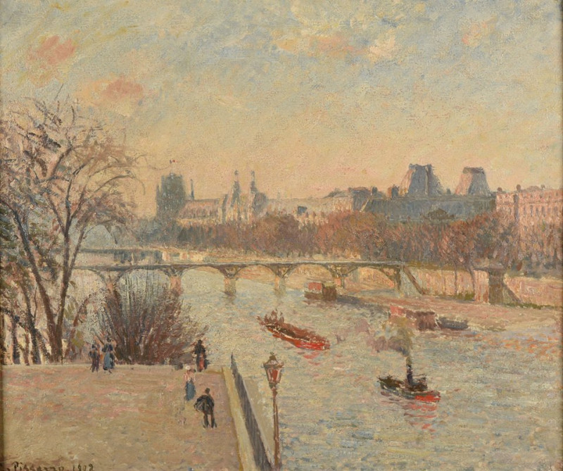 Le Louvre (1902) reproduction of painting by Camille Pissarro. ALL GICLEE PRINTS