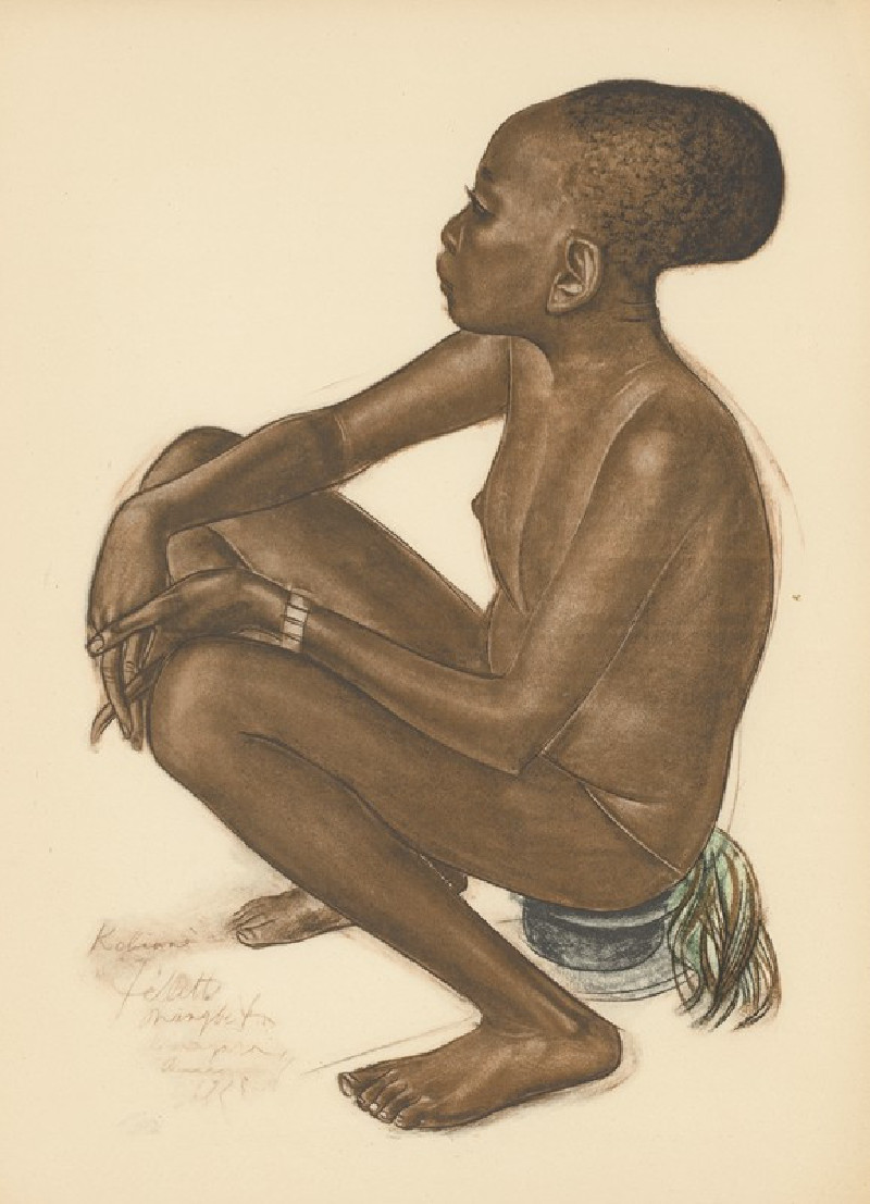 Dessins et peintures d’Afrique pl 34 (1927) reproduction of painting by Alexandre Jacovleff. ALL GICLEE PRINTS