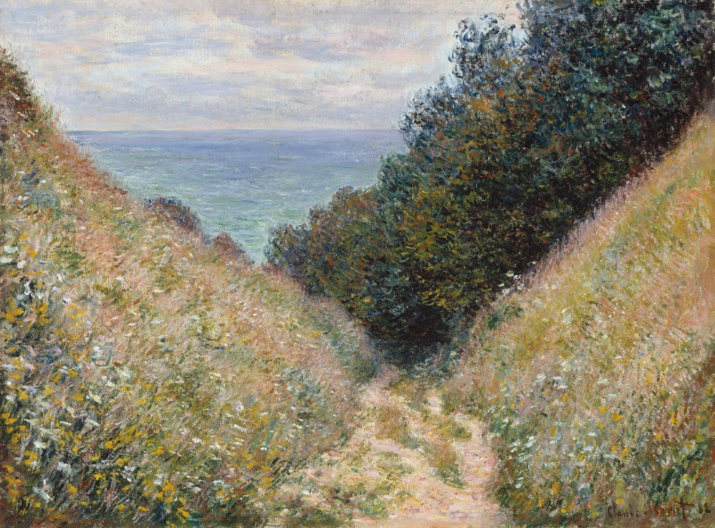 Road at La Cavée, Pourville (1882) reproduction of painting by Oscar-Claude Monet. ALL GICLEE PRINTS