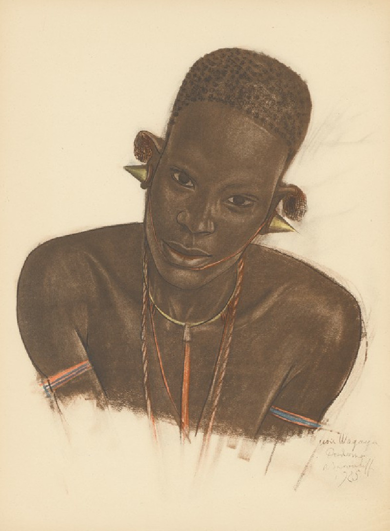 Dessins et peintures d’Afrique pl 43 (1927) reproduction of painting by Alexandre Jacovleff. ALL GICLEE PRINTS