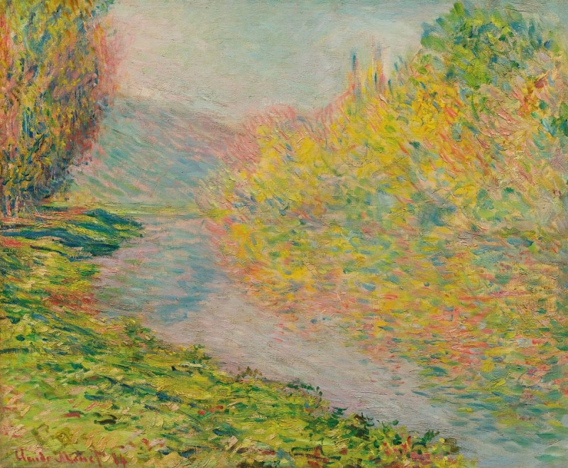 Automne À Jeufosse (1884) reproduction of painting by Oscar-Claude Monet. ALL GICLEE PRINTS