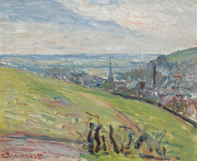 Environs De Rouen (1883) reproduction of painting by Camille Pissarro. ALL GICLEE PRINTS