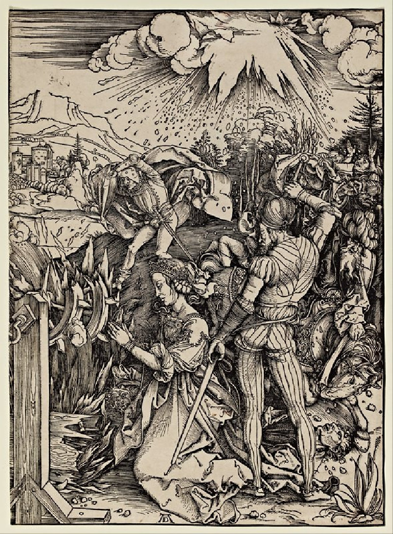 Albrecht Durer reprodukcija The Martyrdom of St. Catherine of Alexandria (1496), VISOS REPRODUKCIJOS , paveikslai, reprodukci...