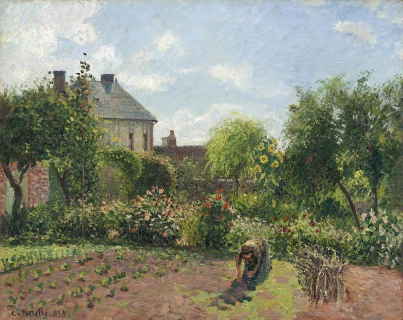 The Artist’s Garden at Eragny (1898) reproduction of painting by Camille Pissarro. ALL GICLEE PRINTS