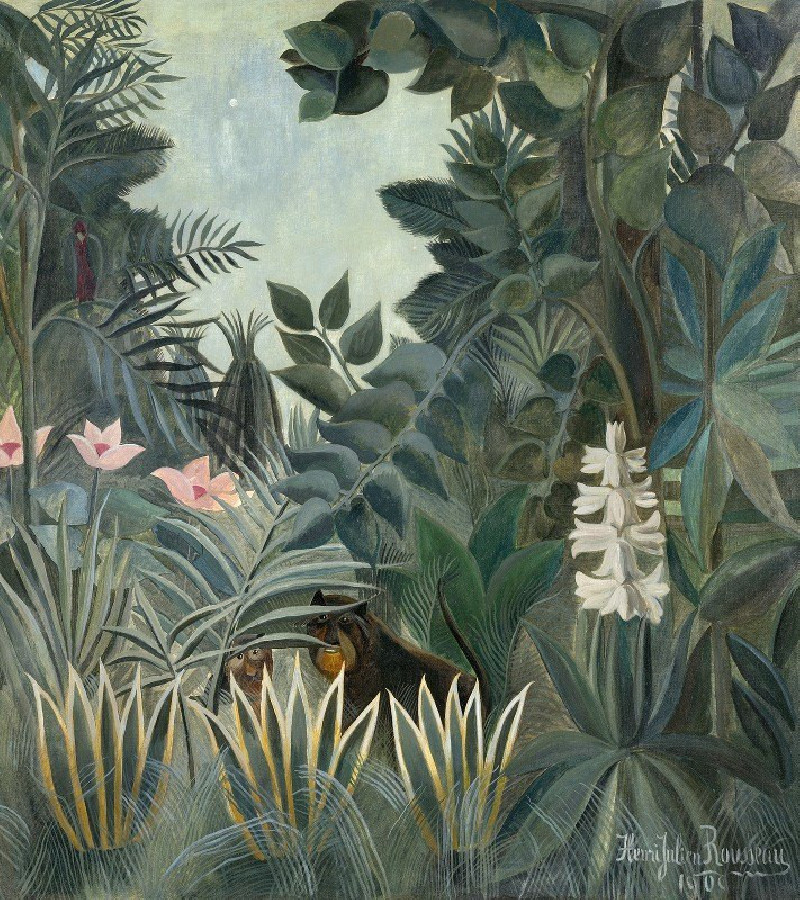 The Equatorial Jungle (1909) reproduction of painting by Henri Rousseau. ALL GICLEE PRINTS