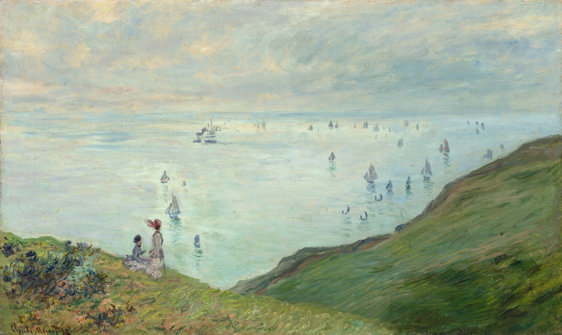 Cliffs at Pourville (1882) reproduction of painting by Oscar-Claude Monet. ALL GICLEE PRINTS