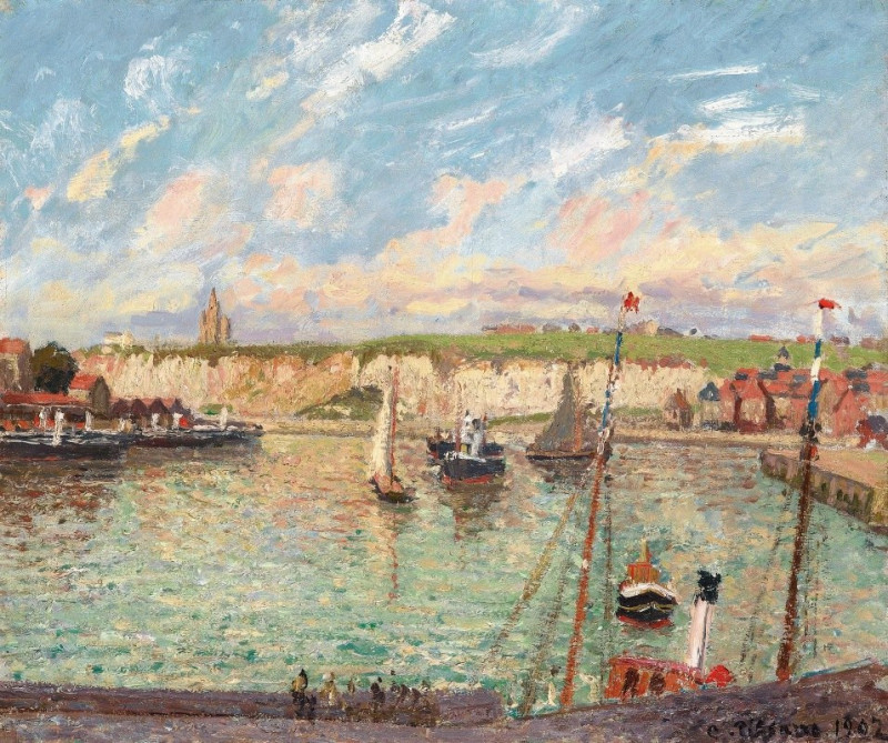 Camille Pissarro reprodukcija L’avant-Port De Dieppe, Après-Midi, Temps Lumineux (1902), VISOS REPRODUKCIJOS , paveikslai, re...