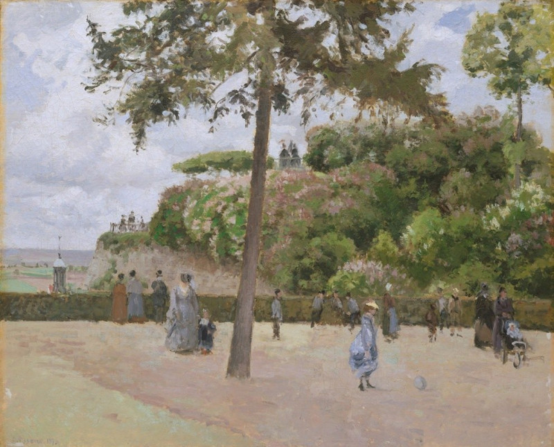 Camille Pissarro reprodukcija The Public Garden at Pontoise (1874), VISOS REPRODUKCIJOS , paveikslai, reprodukcijos internetu