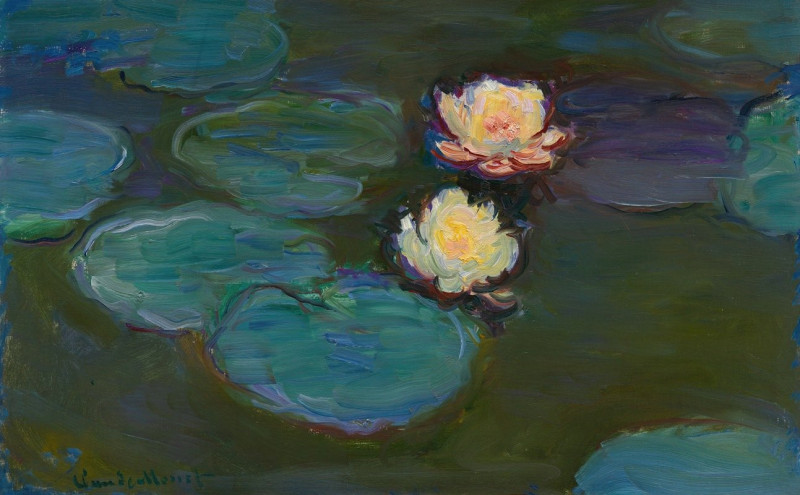 Nympheas (circa 1897-1898) reproduction of painting by Oscar-Claude Monet. ALL GICLEE PRINTS