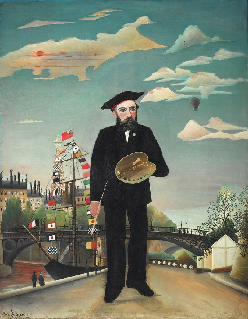 Henri Rousseau reprodukcija Myself- Portrait – Landscape (1890), VISOS REPRODUKCIJOS , paveikslai, reprodukcijos internetu