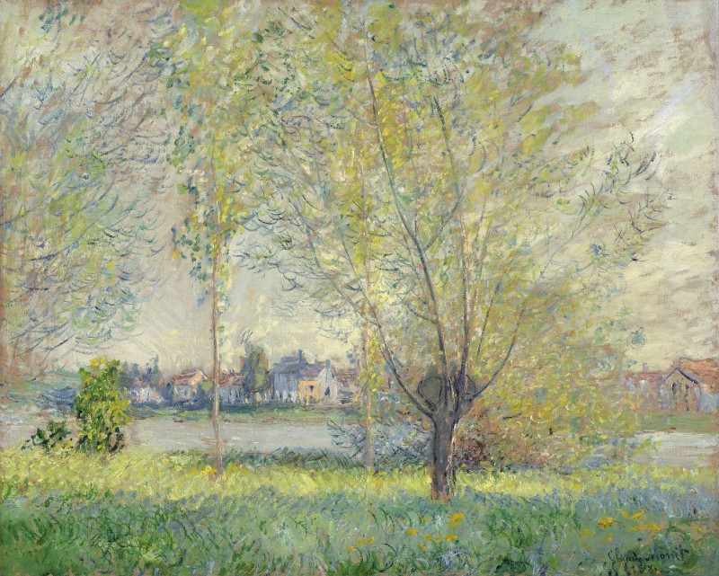 The Willows (1880) reproduction of painting by Oscar-Claude Monet. ALL GICLEE PRINTS