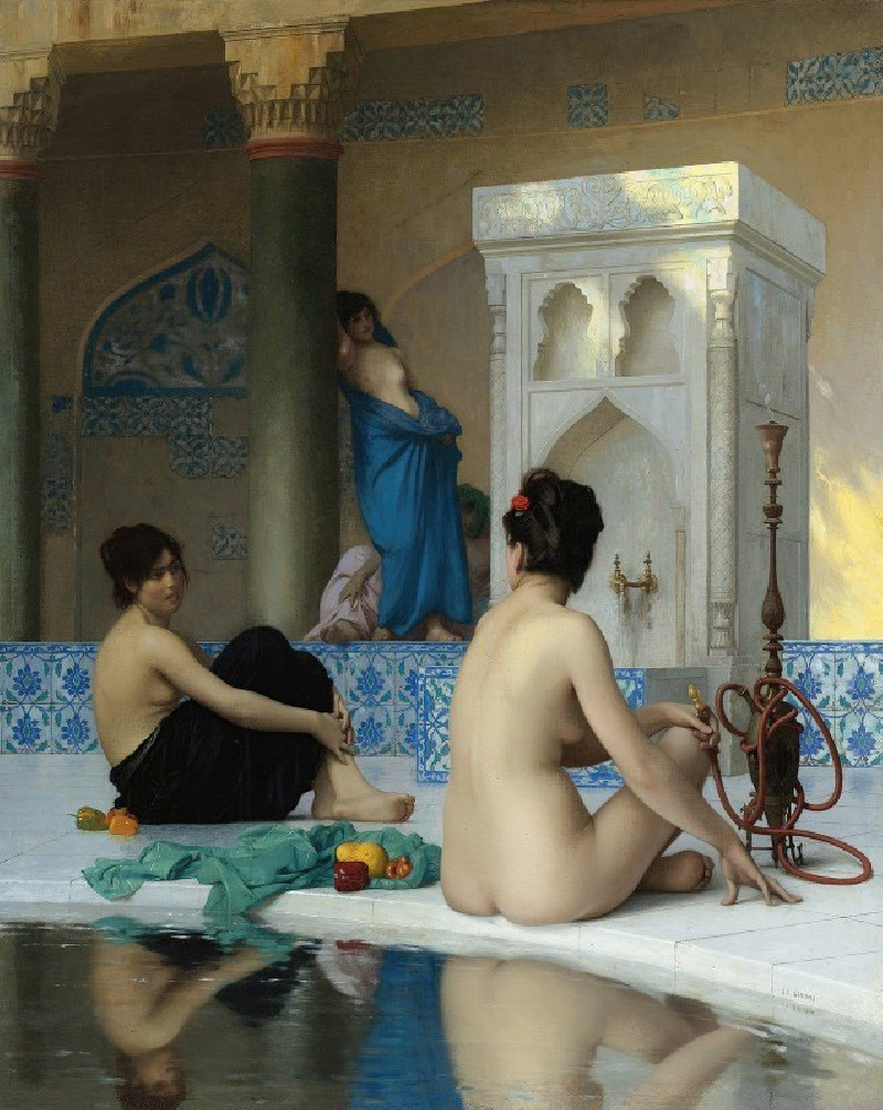 After the Bath (19th century) reproduction of painting by Jean-Léon Gérôme. ALL GICLEE PRINTS