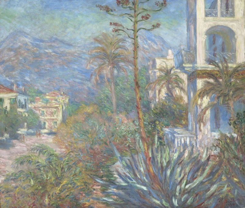 Villas at Bordighera (1884) reproduction of painting by Oscar-Claude Monet. ALL GICLEE PRINTS