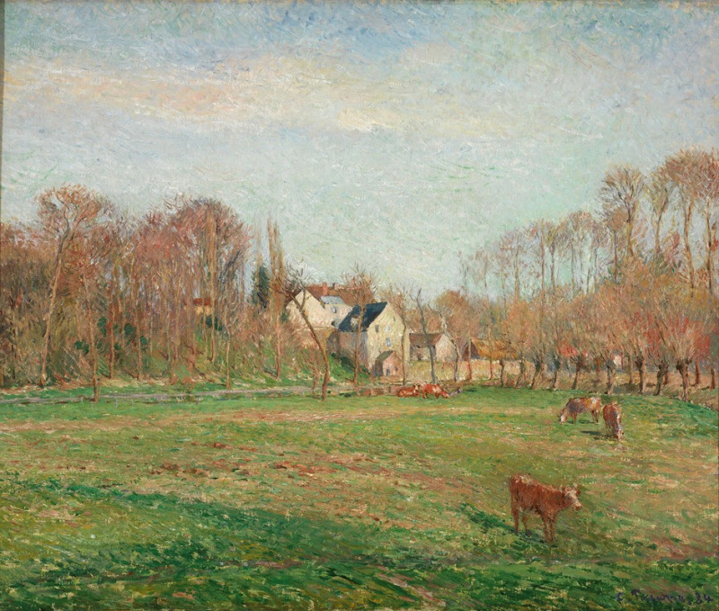 Field and Mill at Osny  (1884) reproduction of painting by Camille Pissarro. ALL GICLEE PRINTS