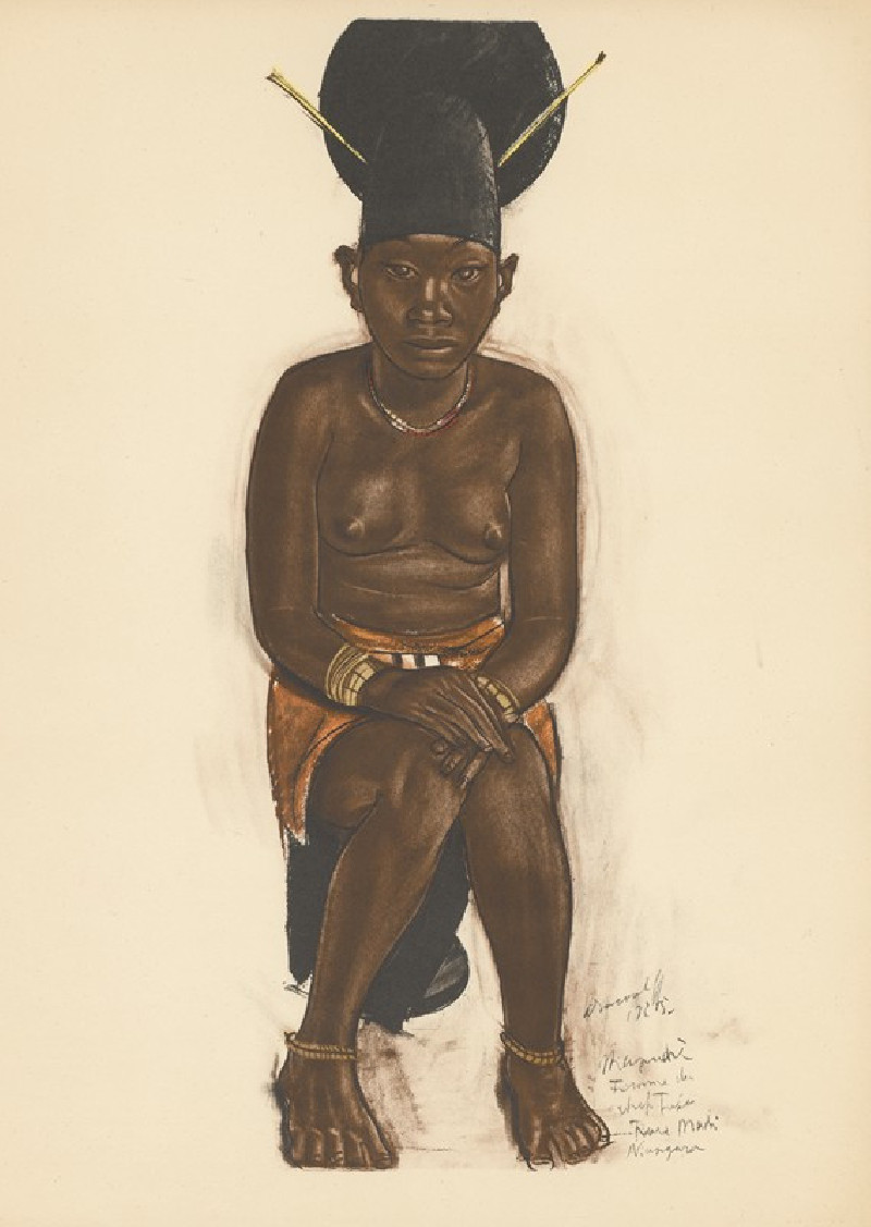 Dessins et peintures d’Afrique pl 37 (1927) reproduction of painting by Alexandre Jacovleff. ALL GICLEE PRINTS