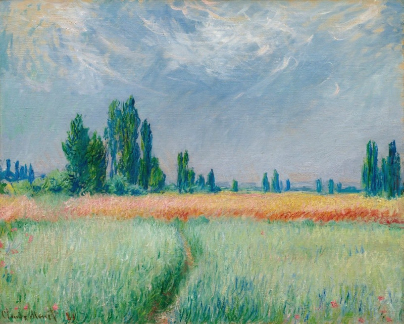 Champ De Blé (1881) reproduction of painting by Oscar-Claude Monet. ALL GICLEE PRINTS