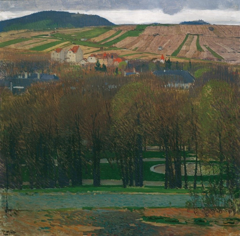 Blick von Heiligenstadt auf den Nußberg (1903) reproduction of painting by Carl Moll. ALL GICLEE PRINTS