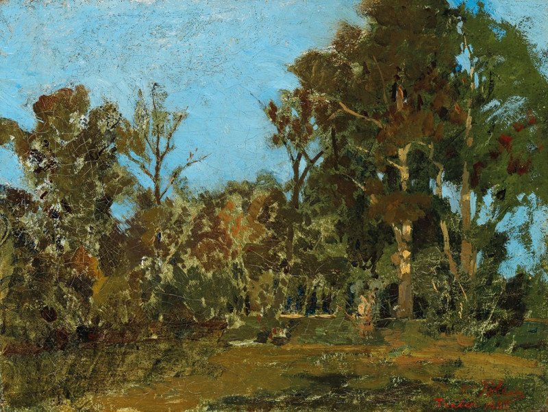 Tina Blau reprodukcija Prater Landscape (1888), VISOS REPRODUKCIJOS , paveikslai, reprodukcijos internetu