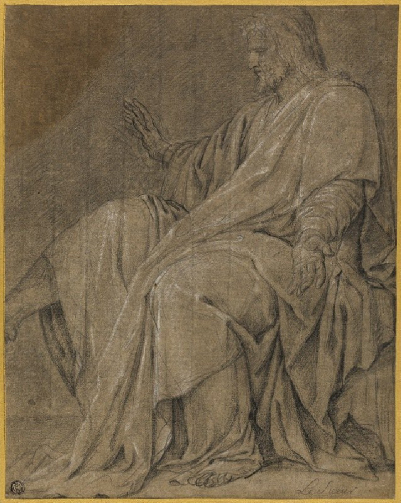 Study for Saint Louis Healing the Sick (c. 1654) reproduction of painting by Eustache Le Sueur. ALL GICLEE PRINTS