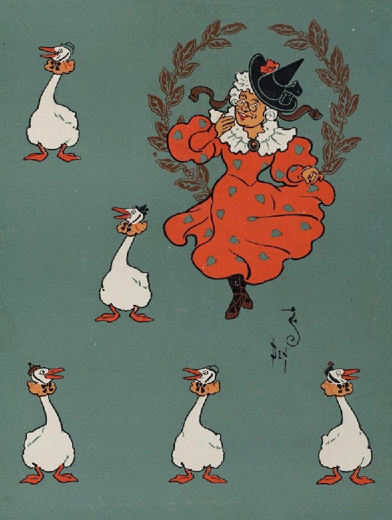 Denslow’s Mother Goose Pl 01 (1901) reproduction of painting by William Wallace Denslow. ALL GICLEE PRINTS