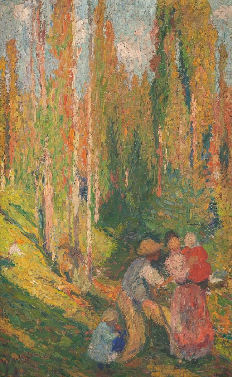 L’été, scène champêtre (1905-1907) reproduction of painting by Henri Martin. ALL GICLEE PRINTS