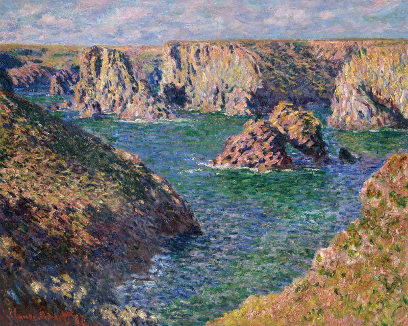 Port-Domois, Belle-Isle (1887) reproduction of painting by Oscar-Claude Monet. ALL GICLEE PRINTS