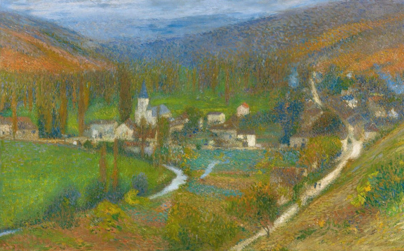 Vue Generale De Labastide-Du-Vert Du Haut Du Parc De Marquayrol (circa 1905) reproduction of painting by Henri Martin. ALL GI...