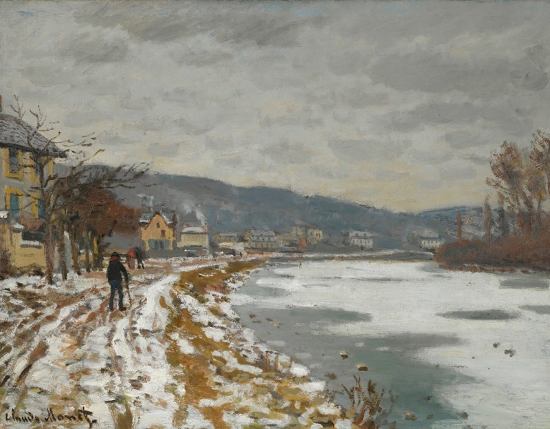 Oscar-Claude Monet reprodukcija La Seine À Bougival (1869), VISOS REPRODUKCIJOS , paveikslai, reprodukcijos internetu