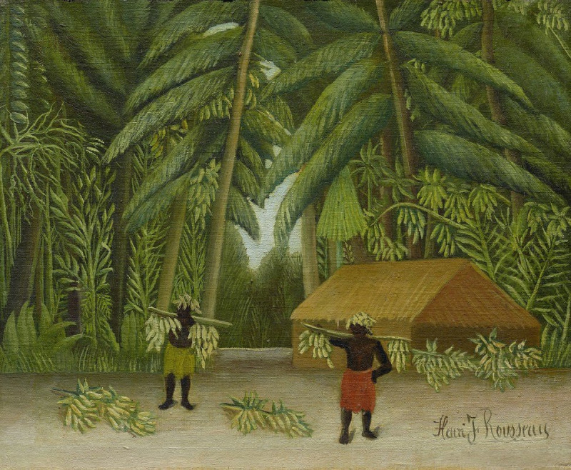 Banana Harvest (1907–10) reproduction of painting by Henri Rousseau. ALL GICLEE PRINTS