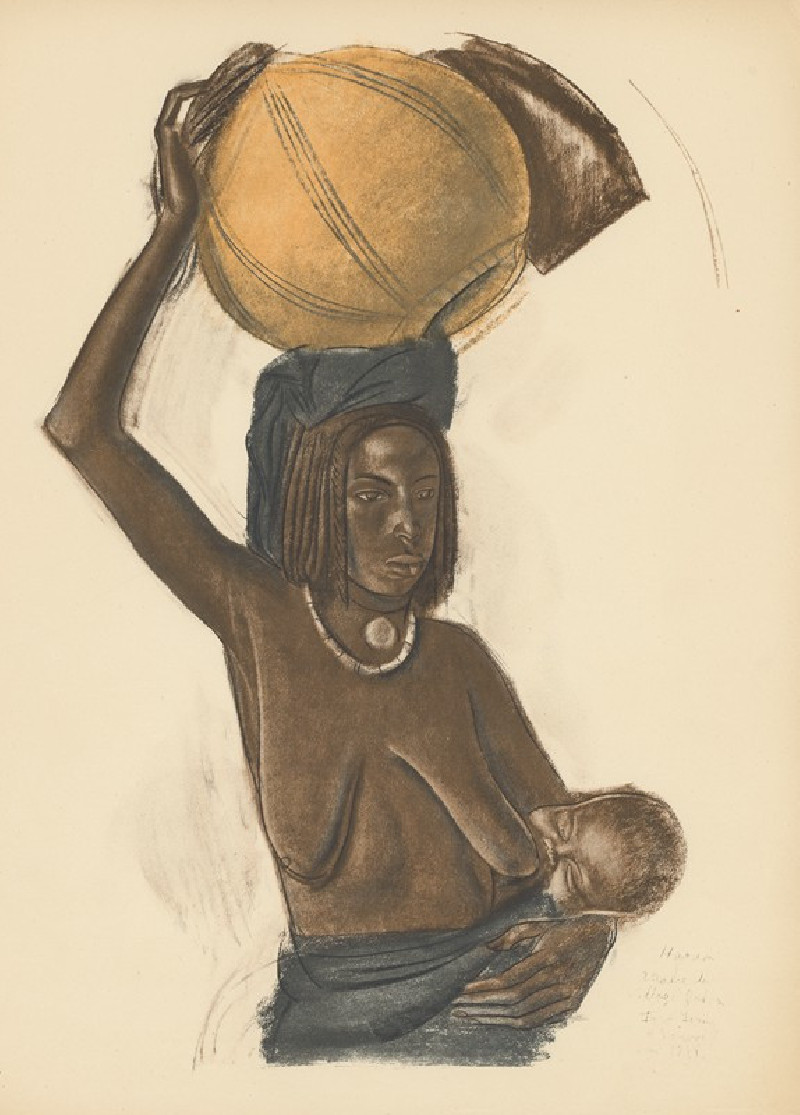 Dessins et peintures d’Afrique pl 7 (1927) reproduction of painting by Alexandre Jacovleff. ALL GICLEE PRINTS