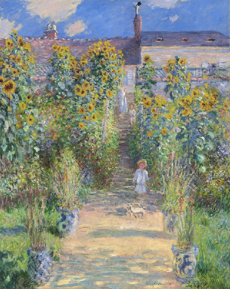 The Artist’s Garden at Vétheuil (1881) reproduction of painting by Oscar-Claude Monet. ALL GICLEE PRINTS