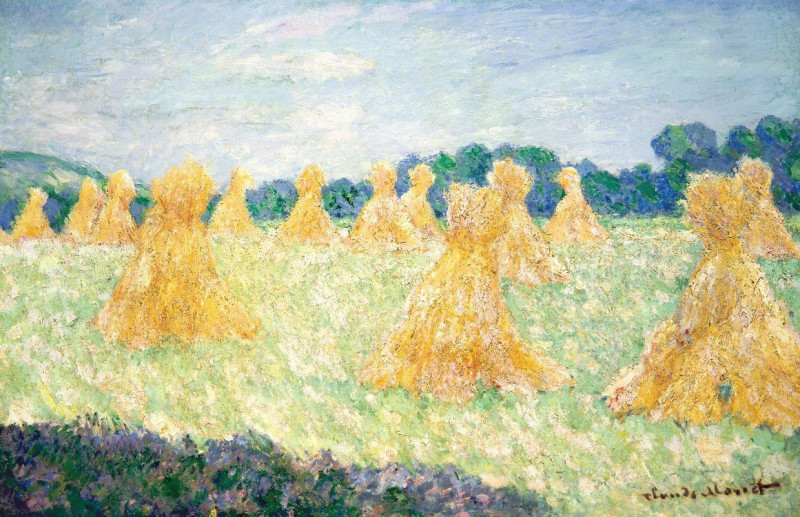 The Young Ladies of Giverny, Sun Effect (1894) reproduction of painting by Oscar-Claude Monet. ALL GICLEE PRINTS