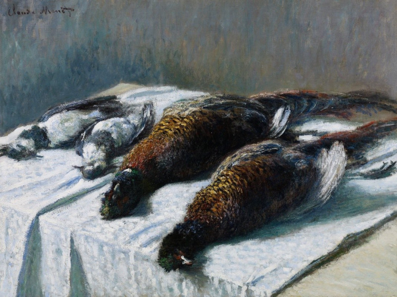 Still Life with Pheasants and Plovers (1879) reproduction of painting by Oscar-Claude Monet. Still-life