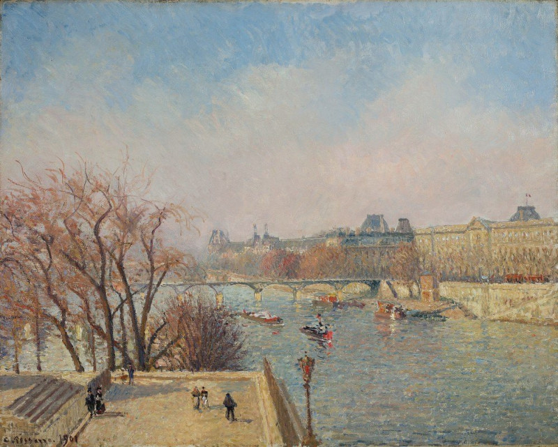 Camille Pissarro reprodukcija The Louvre, Morning, Sunlight (1901), VISOS REPRODUKCIJOS , paveikslai, reprodukcijos internetu