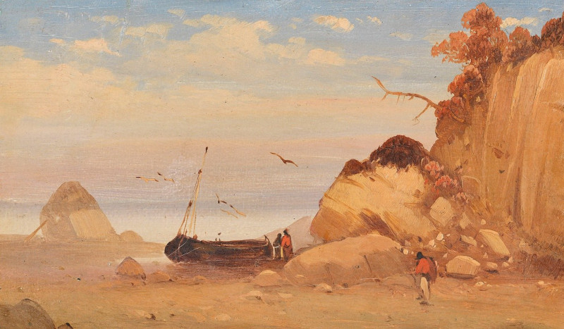 Zugeschrieben – Fischer am Ostseestrand (1828) reproduction of painting by Carl Blechen. ALL GICLEE PRINTS